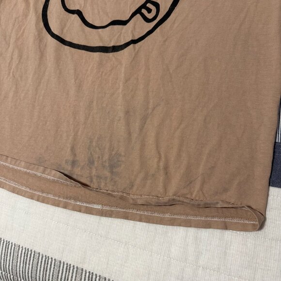 Nirvana Smiley Short Sleeve L/XL Brown Cotton Graphic Band T Shirt - Picture 3 of 6
